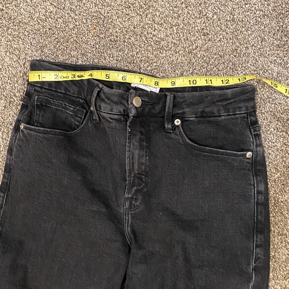Good American Straight Leg Black Jeans - Picture 3 of 3